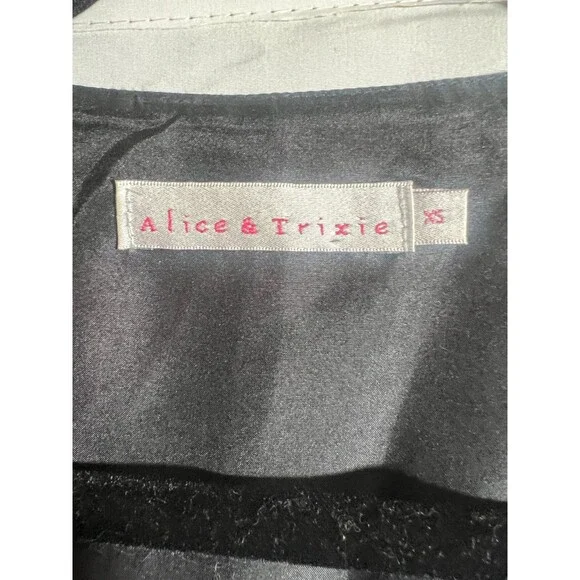 Alice & Trixie Dress Silk Tie Front Retro Bell Sleeves Tunic Dress XS - Picture 2 of 11